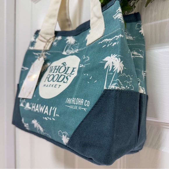 Whole Foods Hawai‘i Tag Aloha Organic Canvas Mini Tote NWT - Picture 4 of 6